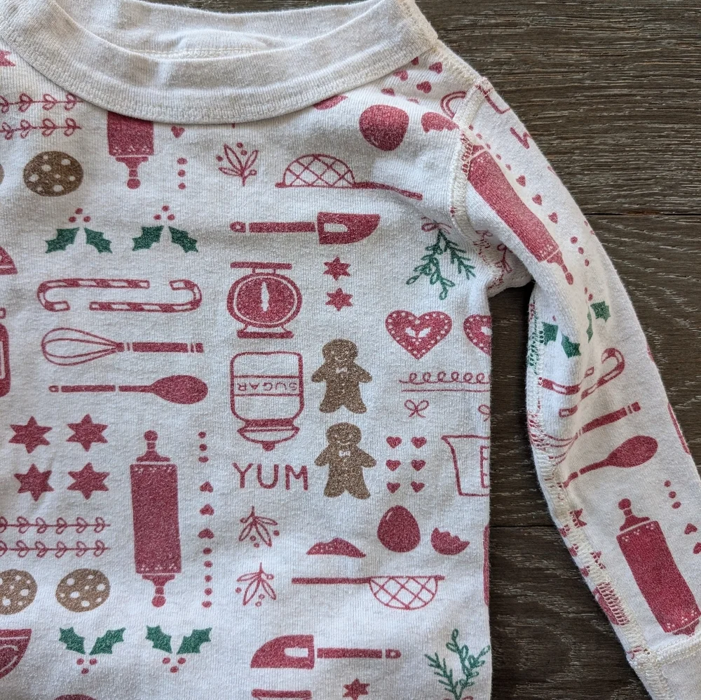 Hanna Andersson Long John Pajama Set In Get Baking Size 2